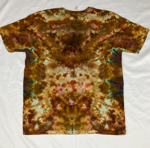 Adult Earth Rainbow Mandala Ice-Dyed Tee, 2XL