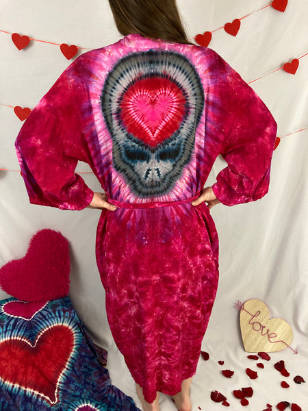 Adult Stealie of Love Tie-Dyed Rayon Robe, O/S