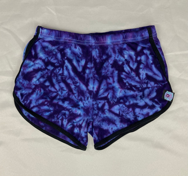 Women’s Purple Crush Tie-dyed Running Shorts, S