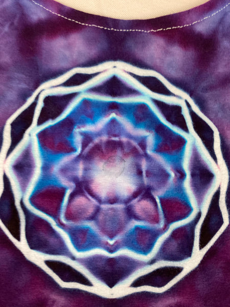 Women’s Purple Mandala Ice-Dyed Fringe Crop Tank, S/M