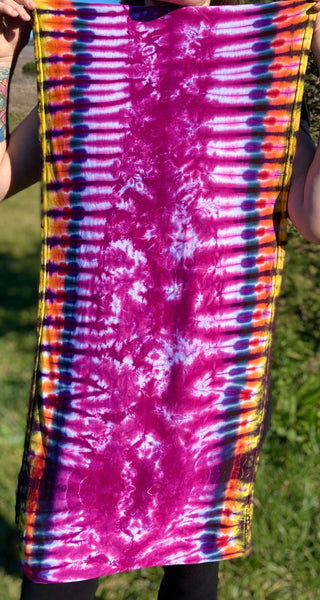 Pink Sunset Tie-dyed Rayon Infinity Scarf