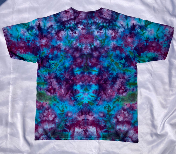 Adult Bold Flower Mandala Ice-Dyed Tee, 2XL