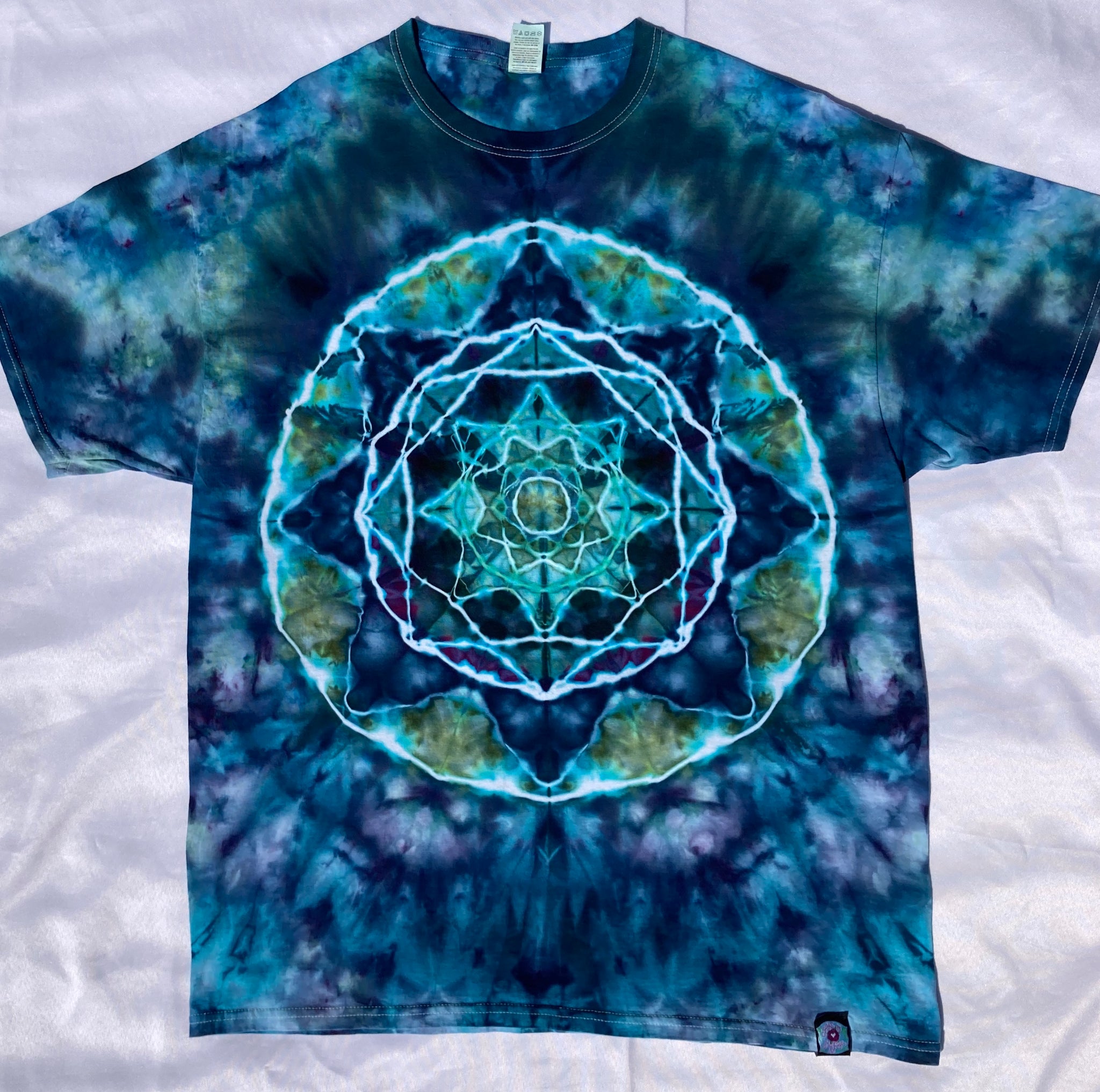 Adult Ocean Dream Mandala Ice-Dyed Tee, XL