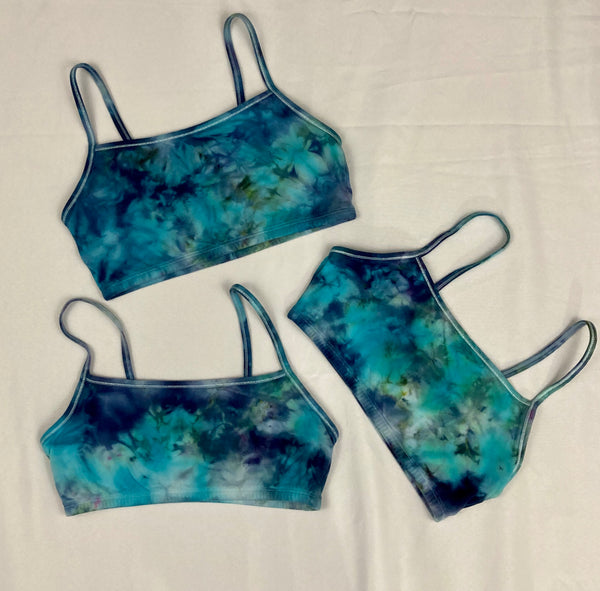 Women's Blue Ocean Ice-dyed Bralette, M (36)