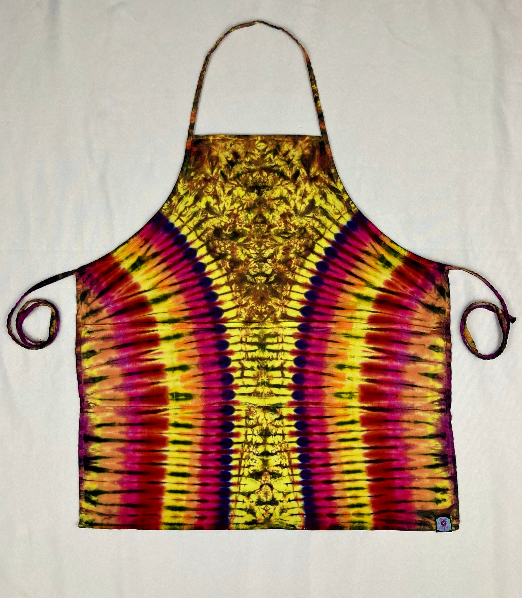 Adult Firey Tie-dyed Apron, (one size)