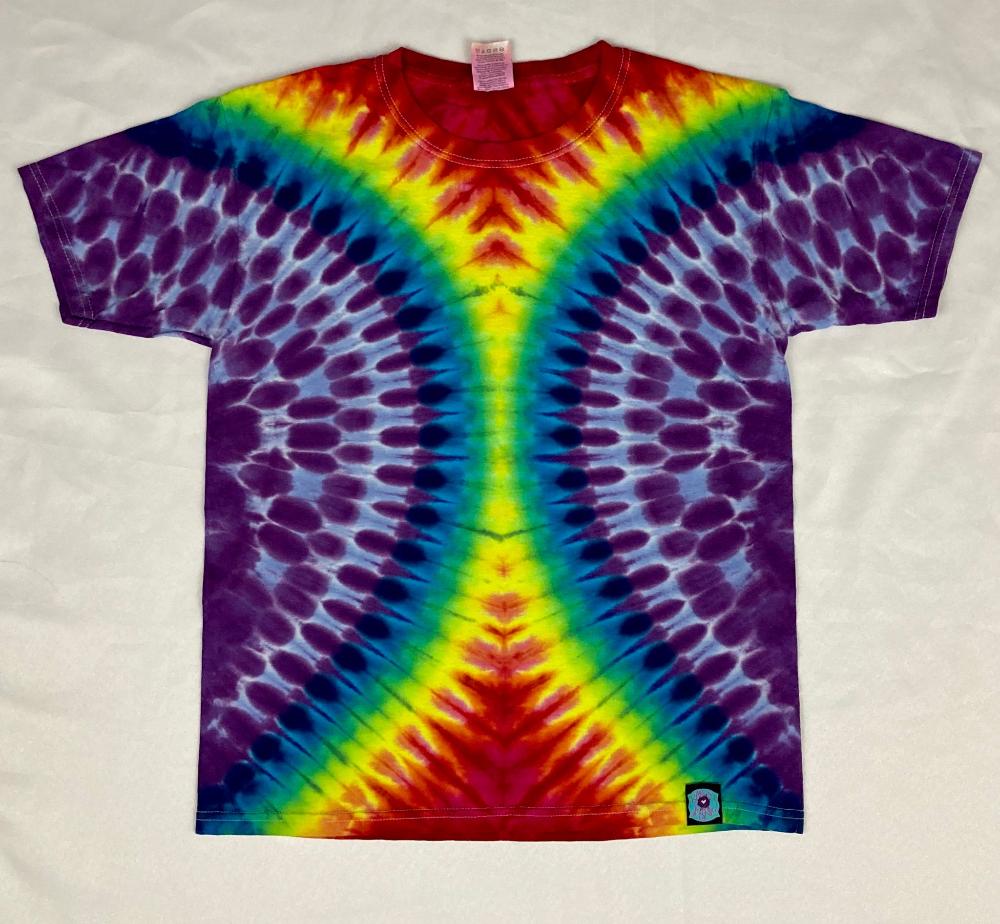Kids Rainbow Hourglass Tie-Dyed Tee, Youth L