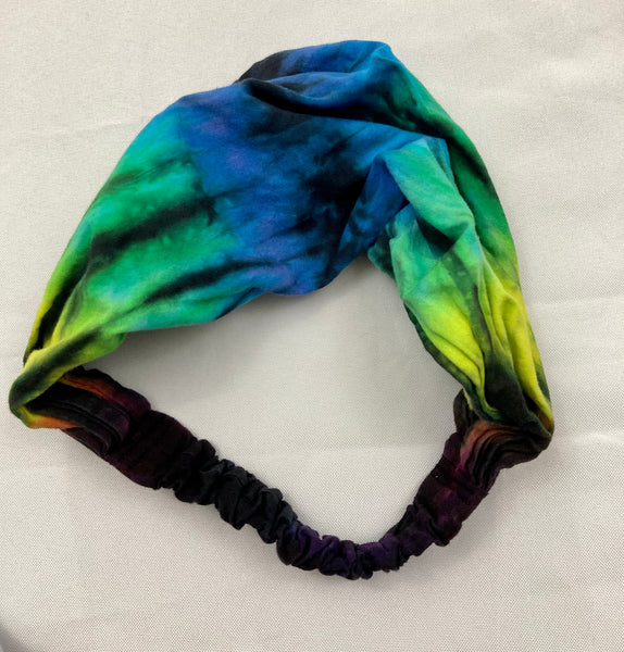 Bright Rainbow Tie-dyed Bandana Headband