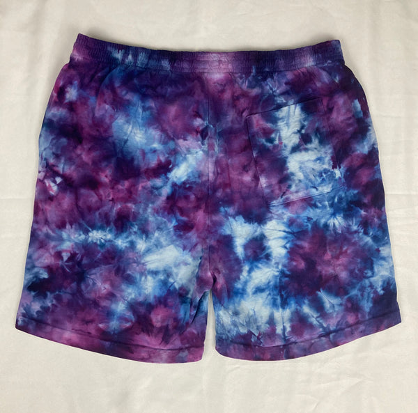 Men’s/Unisex Purple Ice-Dyed Shorts, XL (36)