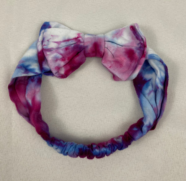 Toddler Purple/Pink Ice-Dyed Headband w/ Bow