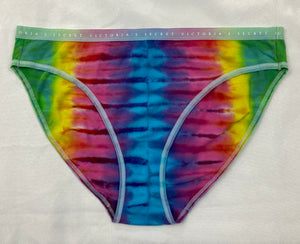 Women's Rainbow Victoria's Secret Tie-Dyed Panties, XL