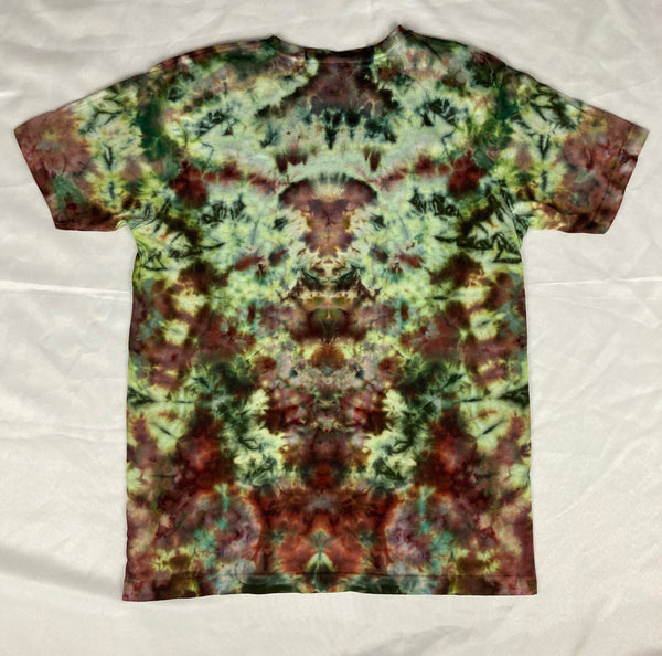 Adult Earthtone Mandala Ice-Dyed Tee, L