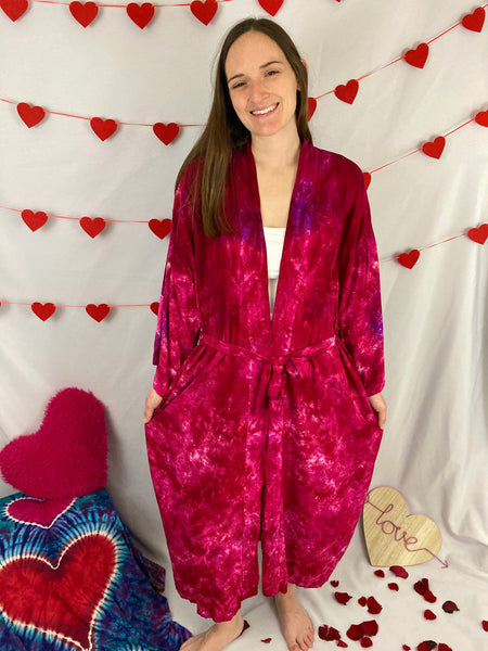 Adult Stealie of Love Tie-Dyed Rayon Robe, O/S