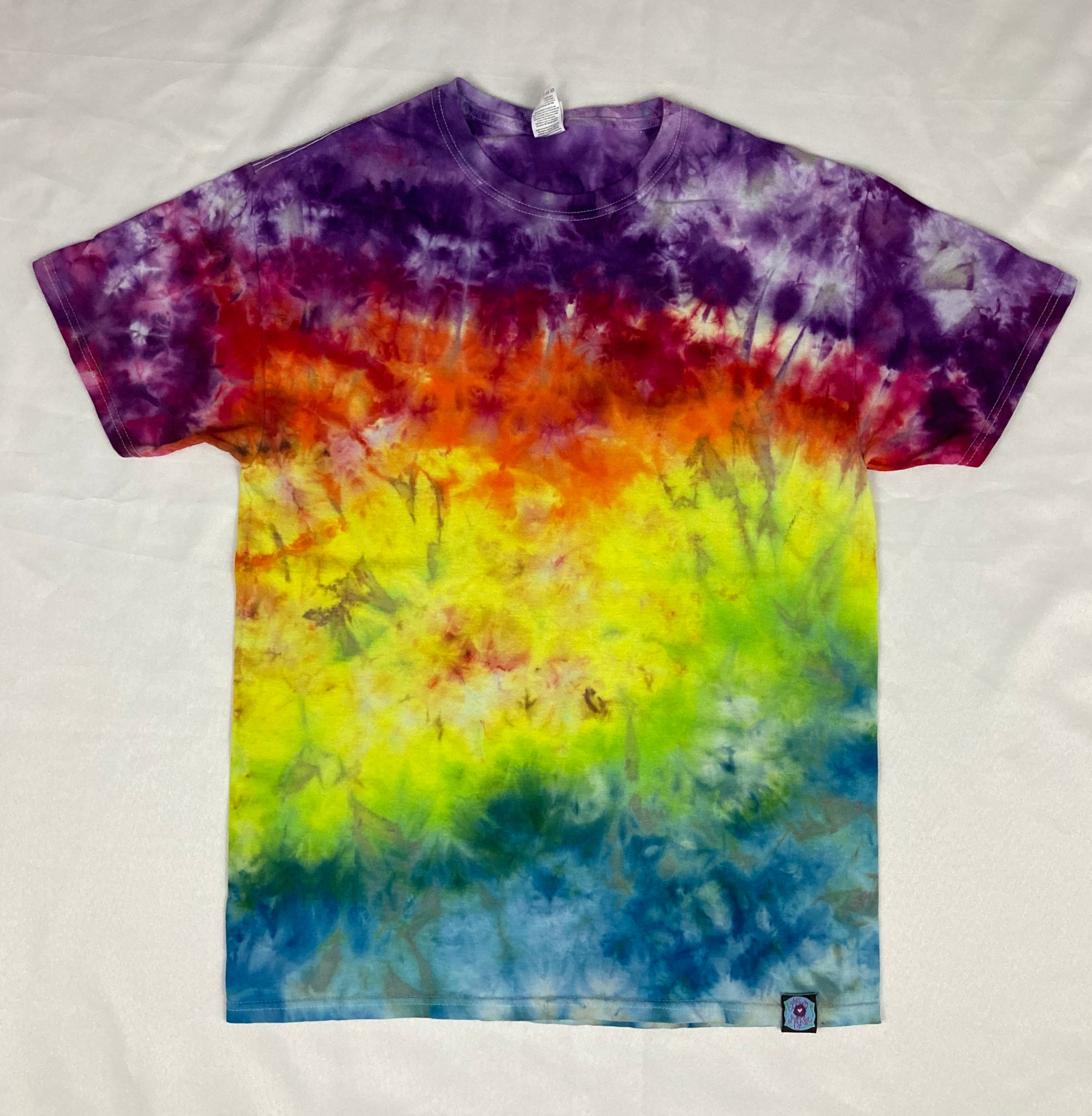 Adult Faded Rainbow Ice-Dyed Tee, M