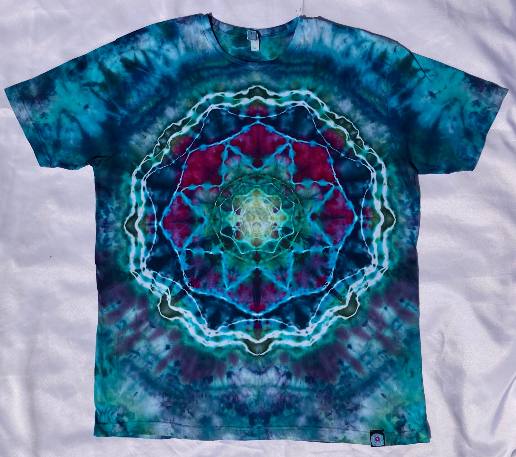 Adult Mermaid Waters Mandala Ice-Dyed Tee, 2XL