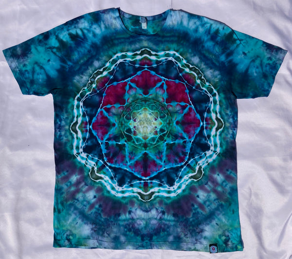 Adult Mermaid Waters Mandala Ice-Dyed Tee, 2XL