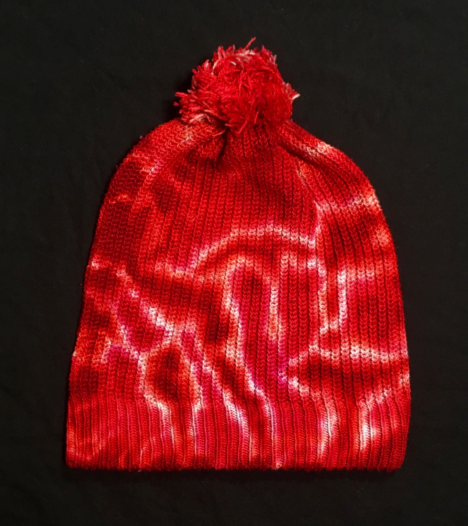 Red Crush Tie-Dyed Knit Hat (one size)