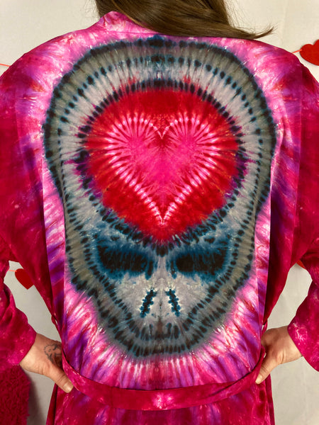 Adult Stealie of Love Tie-Dyed Rayon Robe, O/S