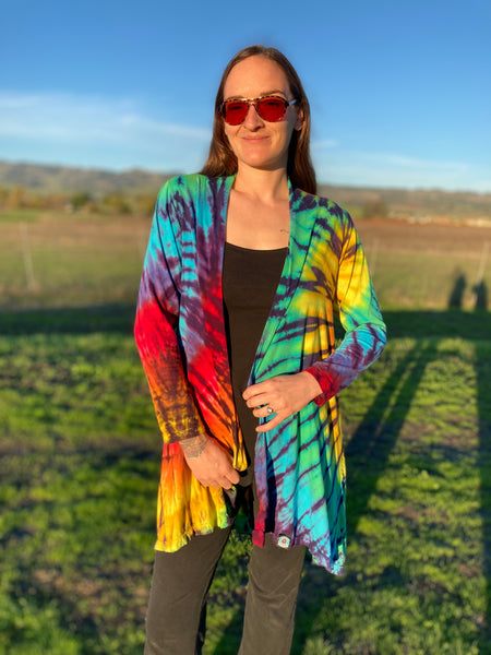 Women’s Rainbow Spiral Tie-dyed Half Moon Jacket, S