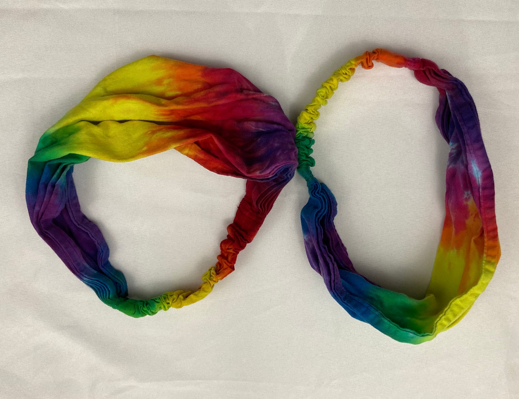Bright Rainbow Tie-dyed Bandana Headband
