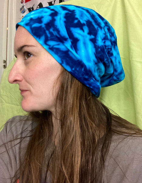 Blue Ocean Tie-Dyed Beanie (one size Adult)