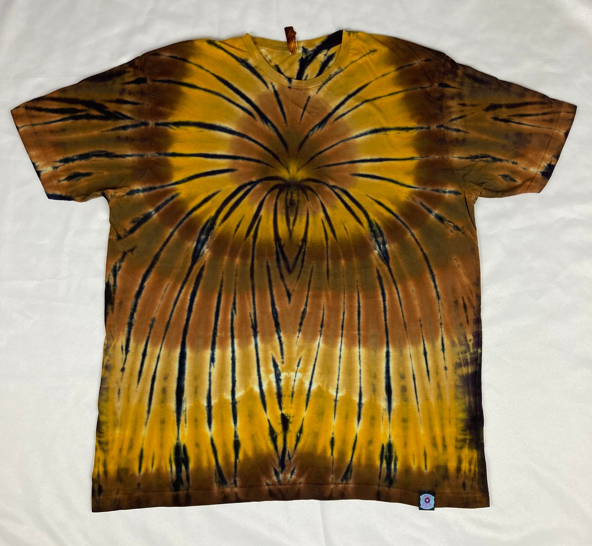Adult Earthtone Spider Tie-Dyed Tee, 2XL