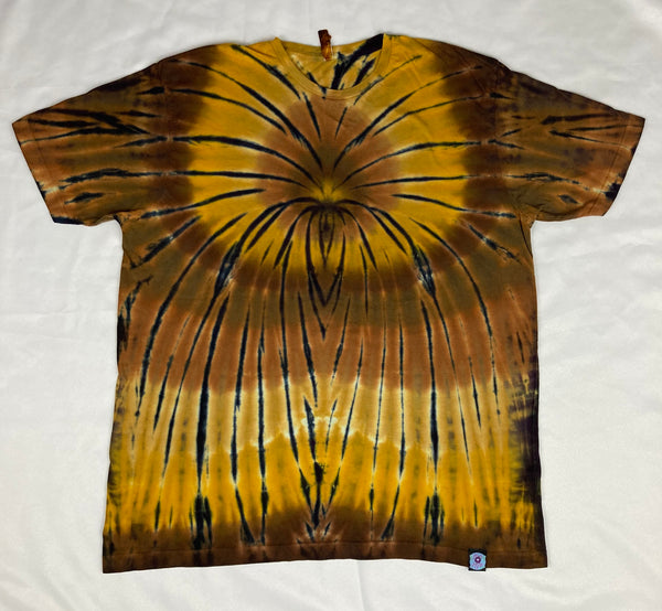 Adult Earthtone Spider Tie-Dyed Tee, 2XL