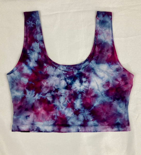 Women's Pink/Purple Ice-Dyed Crop Top, L