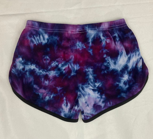 Women’s Purple Ice-dyed Running Shorts, XL