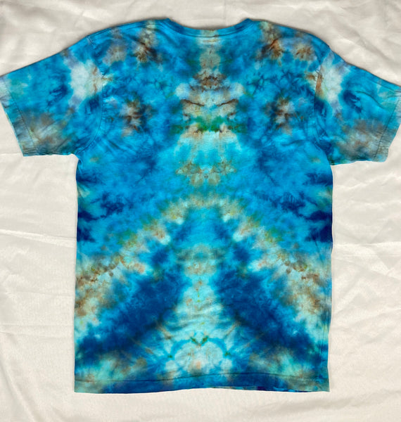 Adult Blue/Purple Mandala Ice-Dyed Tee, L