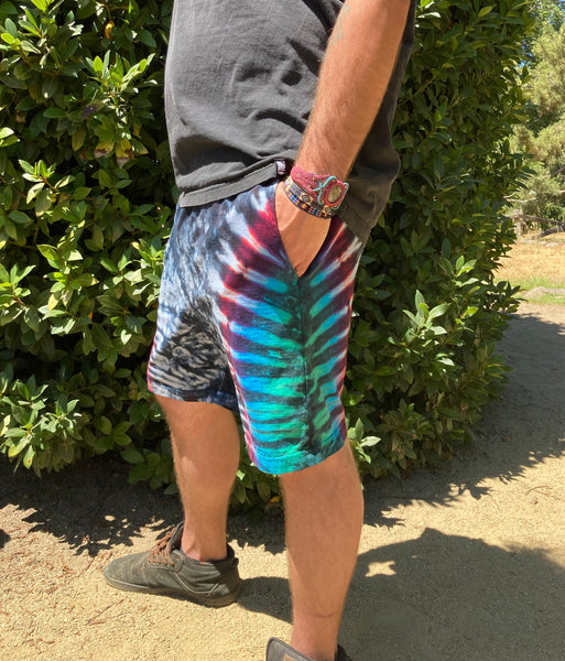Men’s/Unisex Midnight Tie-Dyed Shorts, M-XL (32-36)