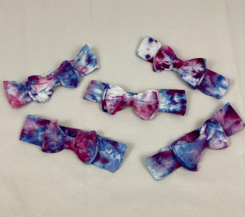 Toddler Purple/Pink Ice-Dyed Headband w/ Bow