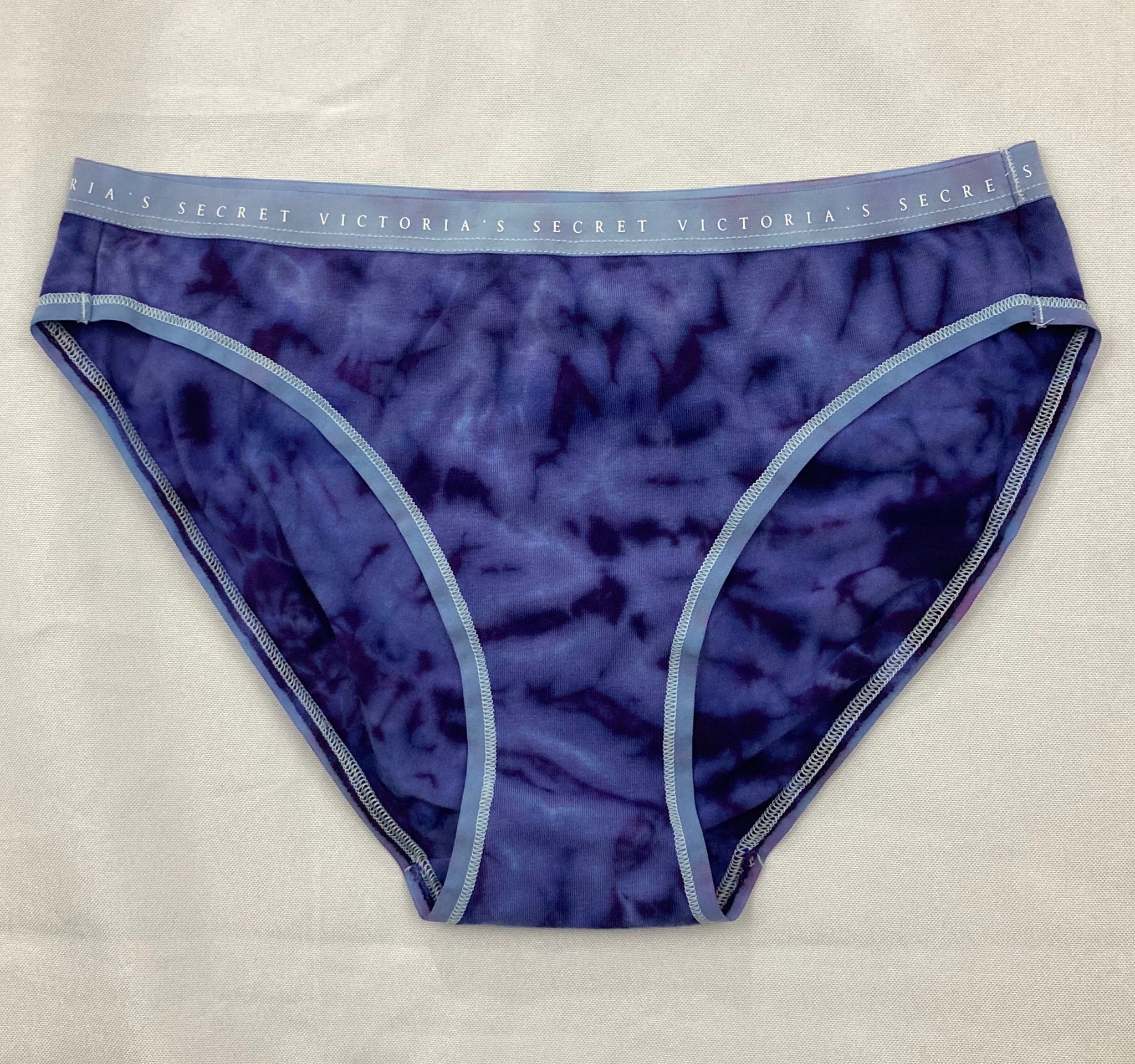 Women's Purple Victoria's Secret Tie-Dyed Panties, S-M