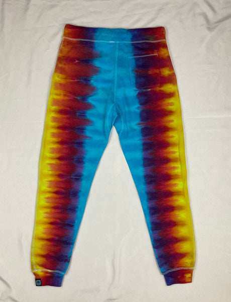 Adult Rainbow Tie-Dyed Jogger Sweatpants, L