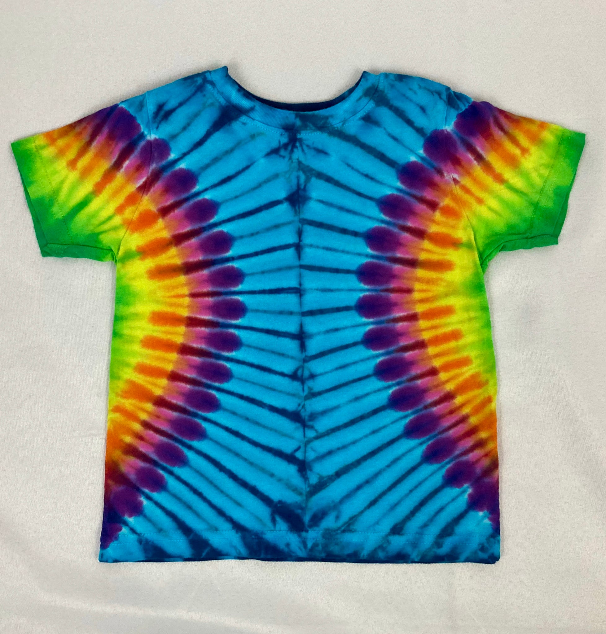 Toddler Blue/Rainbow Tie-Dyed Tee, 3T