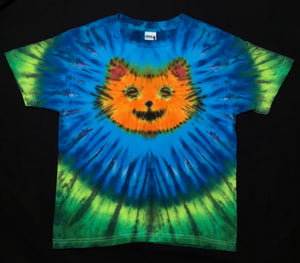 Kids Tabby Cat Tie-Dyed Tee, Youth M