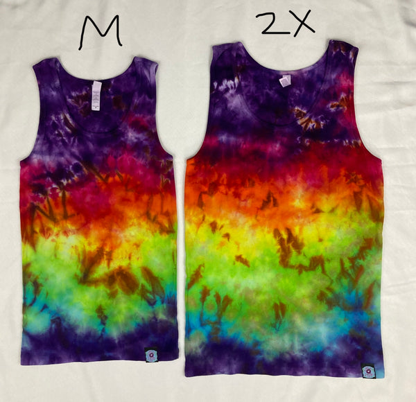 Women's Rainbow Ice-dyed Tank, 2X