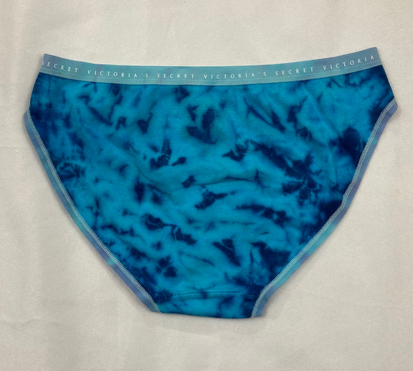 Women's Blue Victoria's Secret Tie-Dyed Panties, S-M