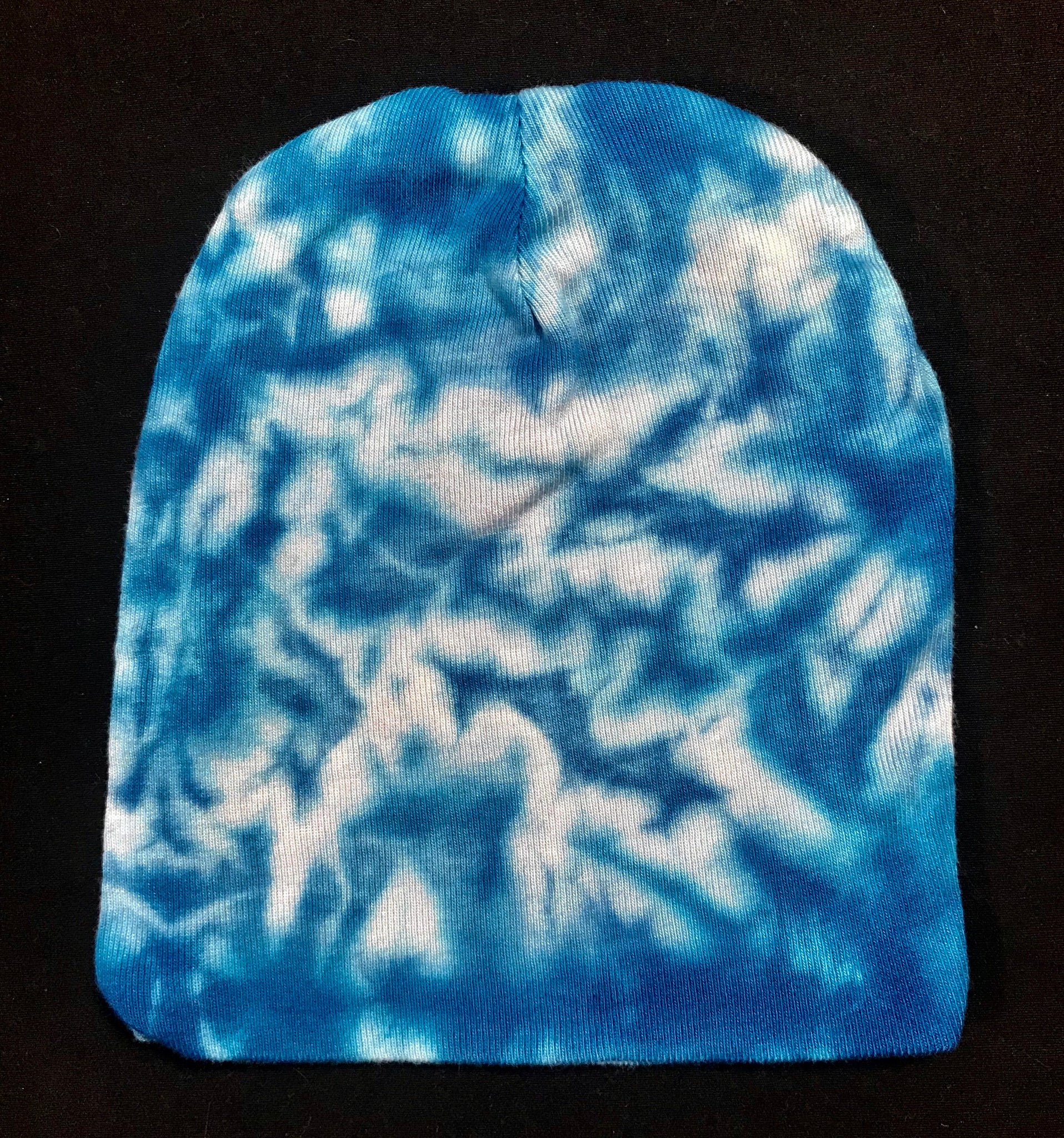 Baby Blue Tie-Dyed Bamboo Pull-on Cap