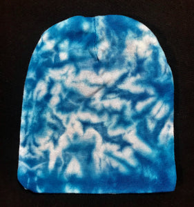 Baby Blue Tie-Dyed Bamboo Pull-on Cap