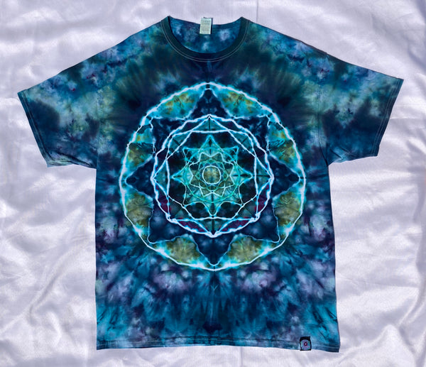 Adult Ocean Dream Mandala Ice-Dyed Tee, XL