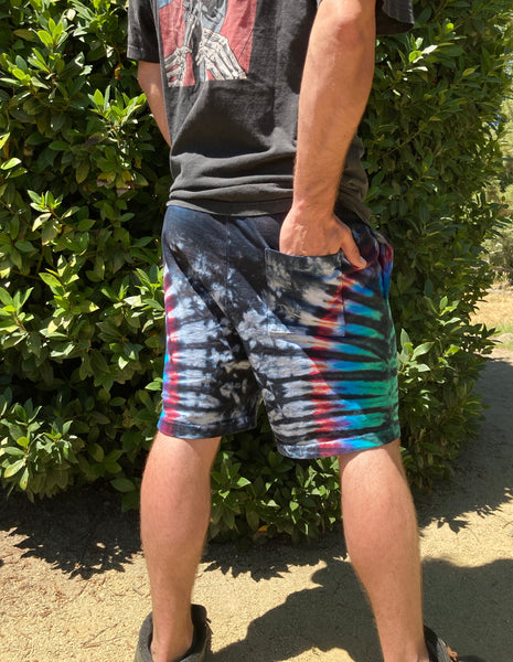 Men’s/Unisex Midnight Tie-Dyed Shorts, M-XL (32-36)