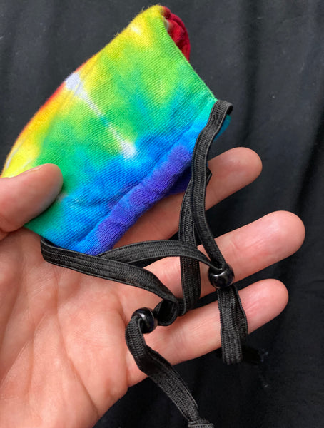 Premium Rainbow Tie-Dyed Face Mask (adjustable ear straps)