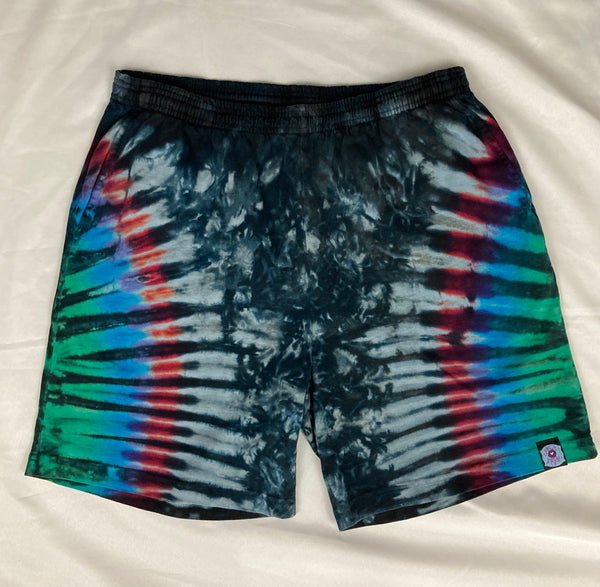 Men’s/Unisex Midnight Tie-Dyed Shorts, M-XL (32-36)
