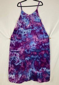 Women's Purple Ice-Dyed Rayon Maxi Dress, XL
