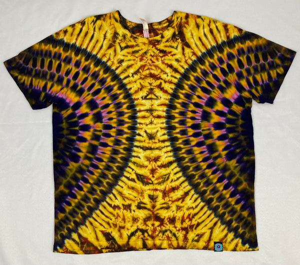 Adult Orange/Gold Sunset Tie-Dyed Tee, XL