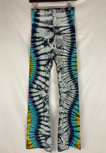 Ladies Gray/Earthy Tie-Dyed Yoga Pants, L & XL