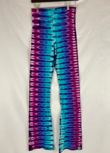 Ladies Jewel Tones Tie-Dyed Yoga Pants, L