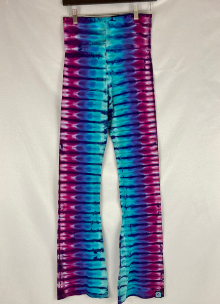 Ladies Jewel Tones Tie-Dyed Yoga Pants, L