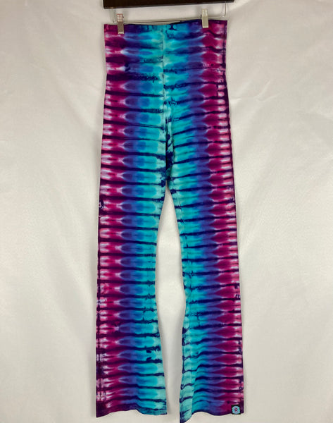 Ladies Jewel Tones Tie-Dyed Yoga Pants, L
