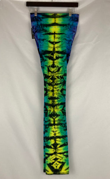 Ladies Neon Nights Tie-Dyed Yoga Pants, L